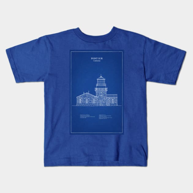 Point Sur Lighthouse - California - AD Kids T-Shirt by SPJE Illustration Photography